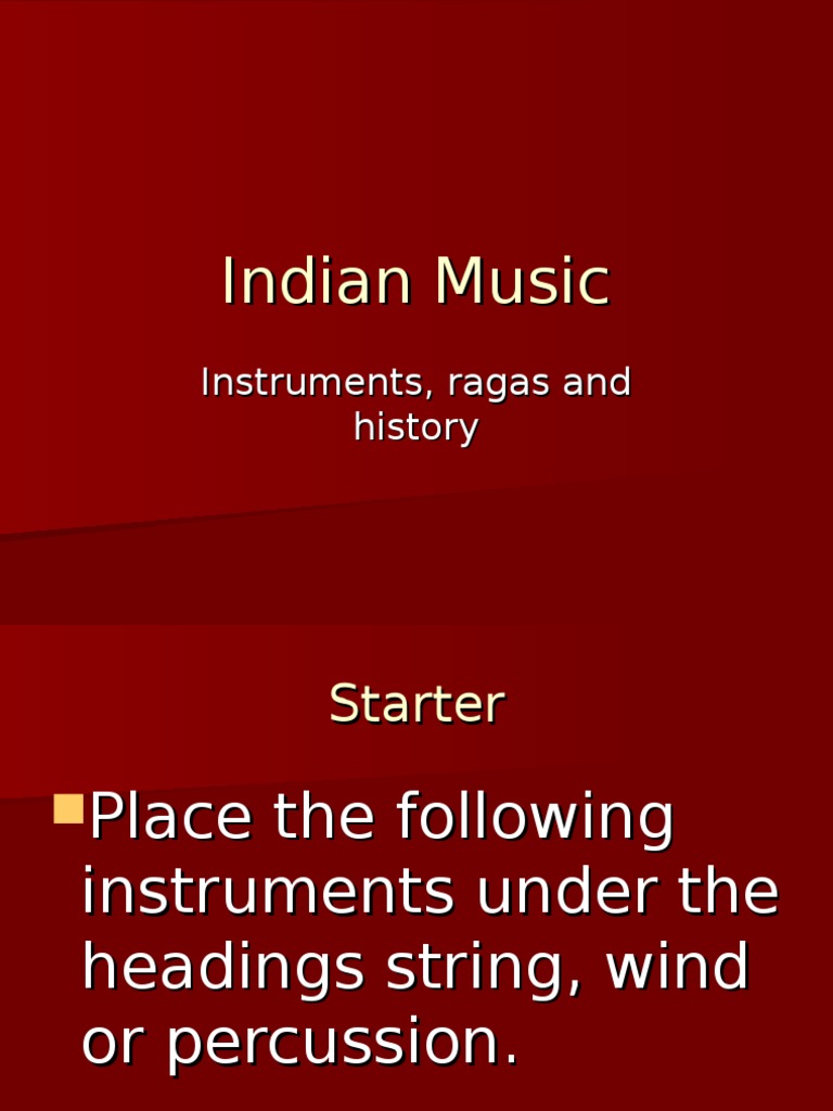 Overview of Indian Musical Instruments | PDF | Rhythm | String Instruments