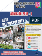 Prospecto Universidad Nacional de Jaén -Admisión-2015-I