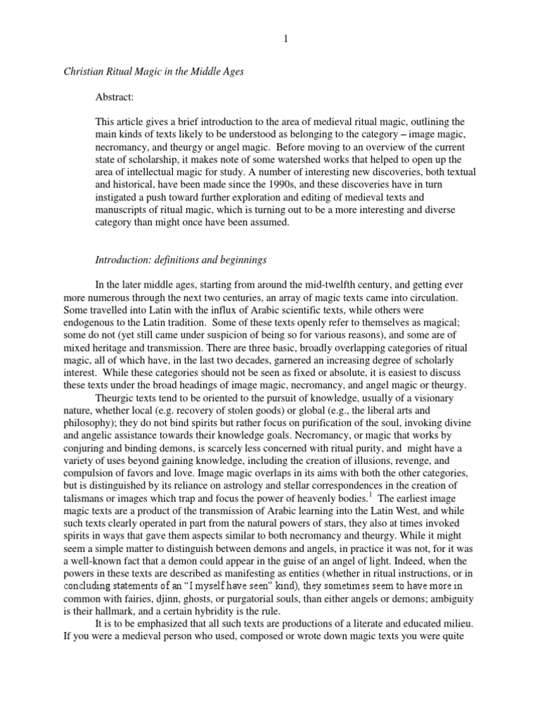 Medieval Ritual Magic Overview | PDF | Western Esotericism | Magic ...