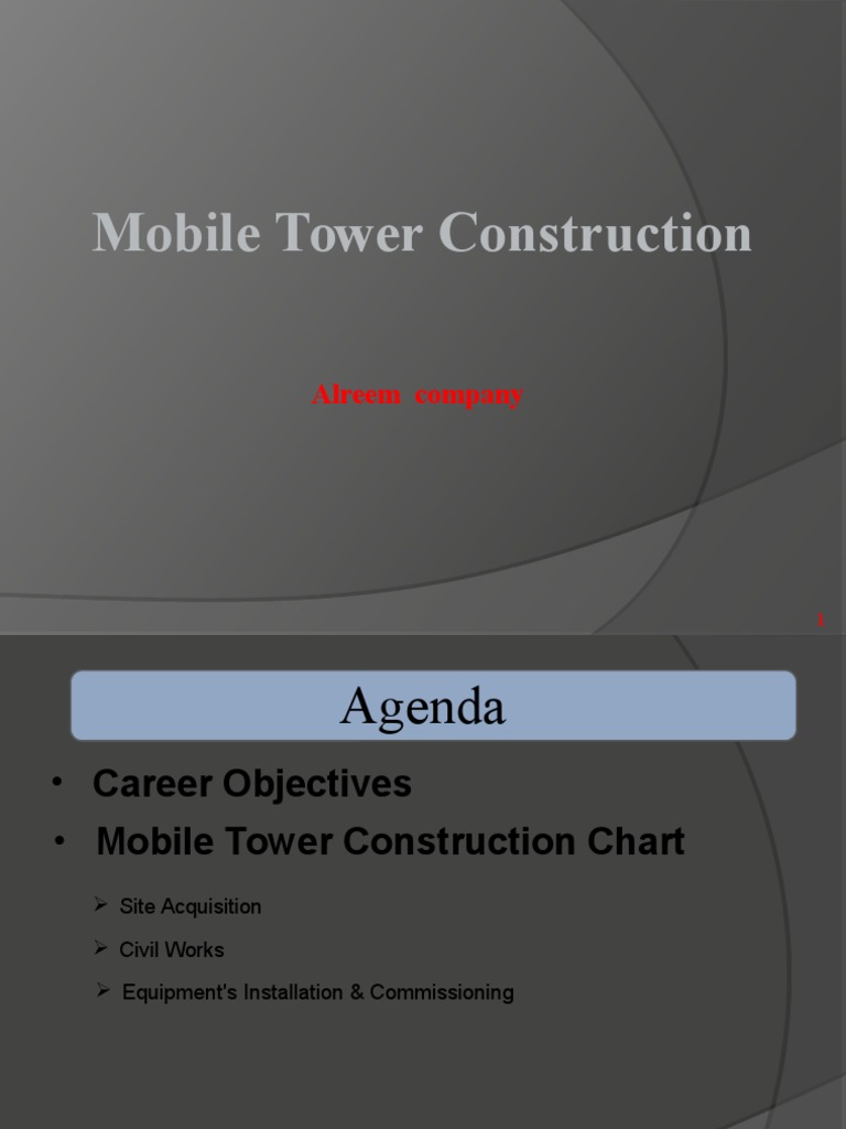 Mobile Tower Construction Process Guide | PDF | Surveying | Energy And ...