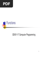 Functions: CSIS1117 Computer Programming