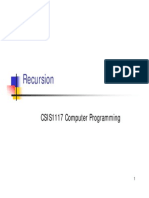Recursion: CSIS1117 Computer Programming