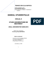 Ghidul Studentului - Studii Universitare de Masterat 2009-2010
