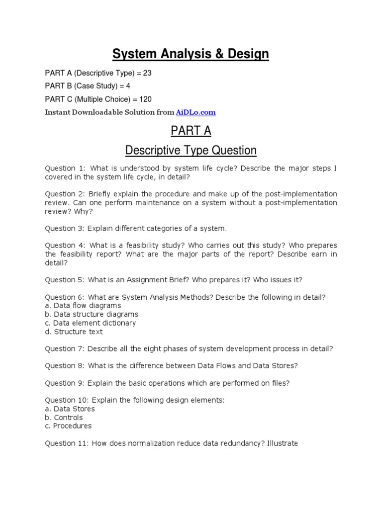 System Analysis Design Amity | PDF | Feasibility Study | Specification ...