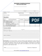 Management Training Program Application Form Technology Applied - Personal Details