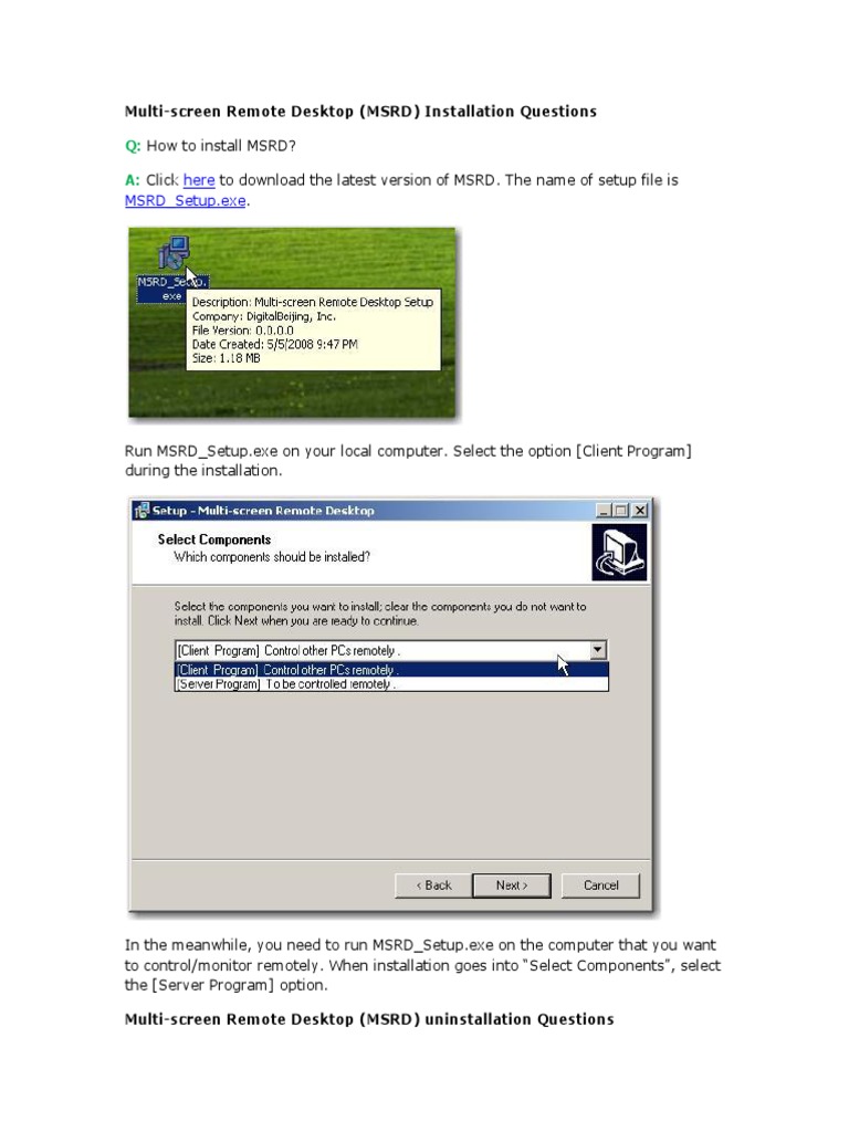 MSRD Installation and Usage Guide | PDF
