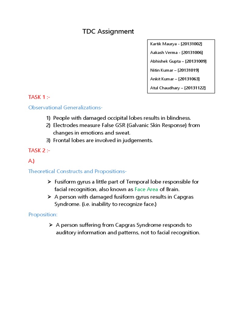 TDC Assignment | PDF