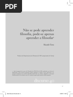 TERRA, R. Não Se Pode Aprender Filosofia, Pode-se Apenas Aprender a Filosofar