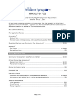 Planning Department Application Fees