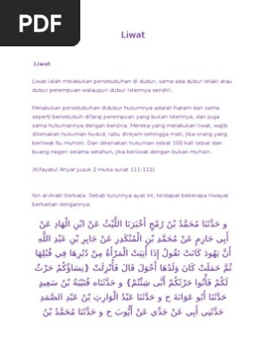 Liwat Fiqh Jenayah Pdf