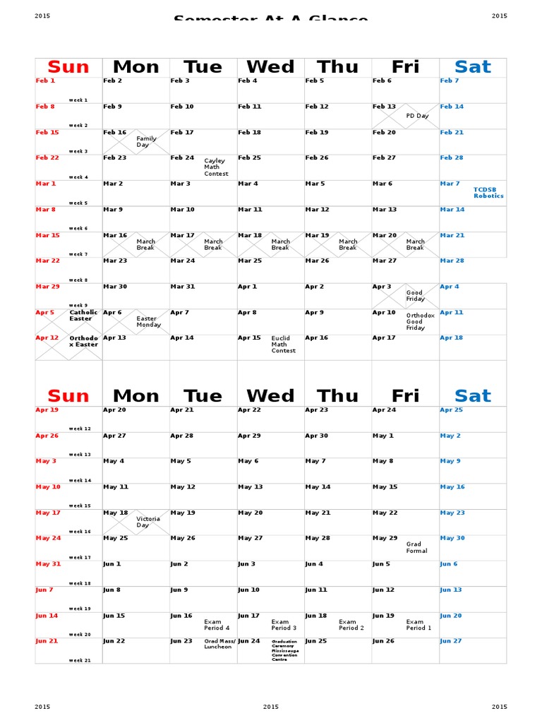 Term at A Glance | PDF
