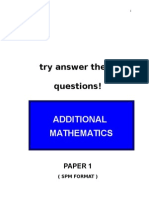 Add Maths P1