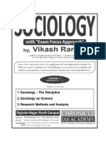 Research Methods and Analysis in SOCIOLOGY For CSE MAINS 2015