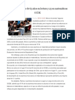 Mexico Tiene Rezago de 65 Años en Lectura y 25 en Matematiticas