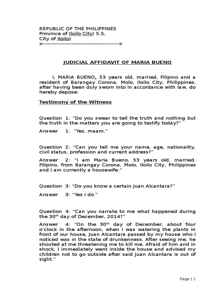 Judicial AffidavitGrave Threats Public Law Politics Free 30day