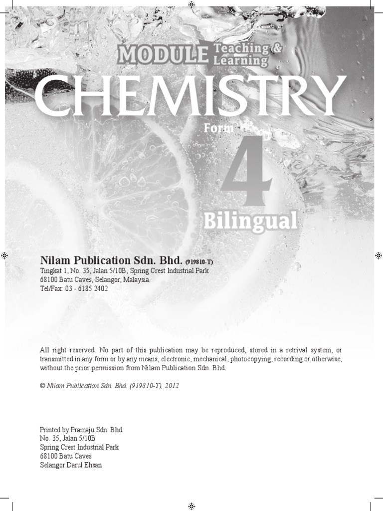 Nilam Publication module Chemistry Form 4 (answer 
