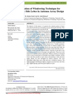 Implementation of Windowing Technique for Minimizing the Side Lobes in Antenna Array Design