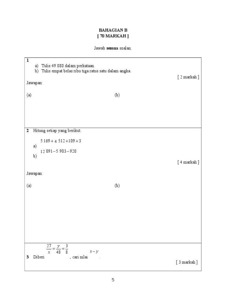 Matematik Tingkatan 1 Kertas 2 Pdf