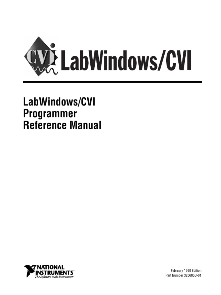 Programming Refrence For Labwindows Cvi PDF Library