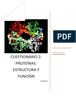 Cuestionario Proteínas Estructura y Función