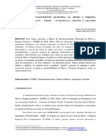 Ã Ndice de Desenvolvimento Municipal Da Micro e Pequena Empresa No ParanÃ¡ - IDMPE - Guarapuava, Regiã o e Grandes Municã Pios 25-10-2013 PDF