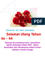 Selamat Ulang Tahun Ke - 44