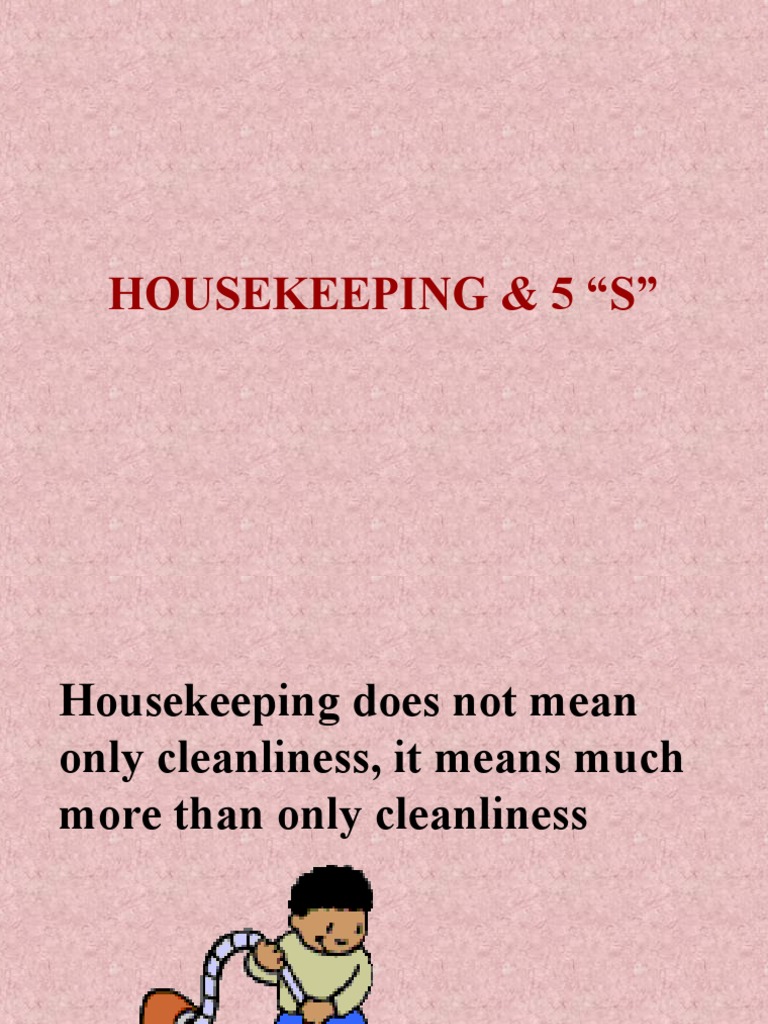 A Housekeeping and 5s PDF Housekeeping Business