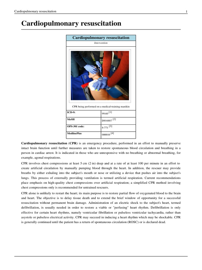 Cardiopulmonary Resuscitation | Cardiopulmonary Resuscitation | Cardiac ...