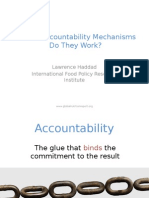 Current Accountability Mechanism in Nutrition