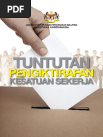 TUNTUTAN PENGIKTIRAFAN KESATUAN SEKERJA