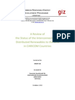 CREDP-GIZ A Review of The Status of The Interconnection of Distributed Renewables To The Grid in CARICOM Countries (2013)