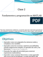 Clase 2 Fundamentos MATLAB y Programación PDF
