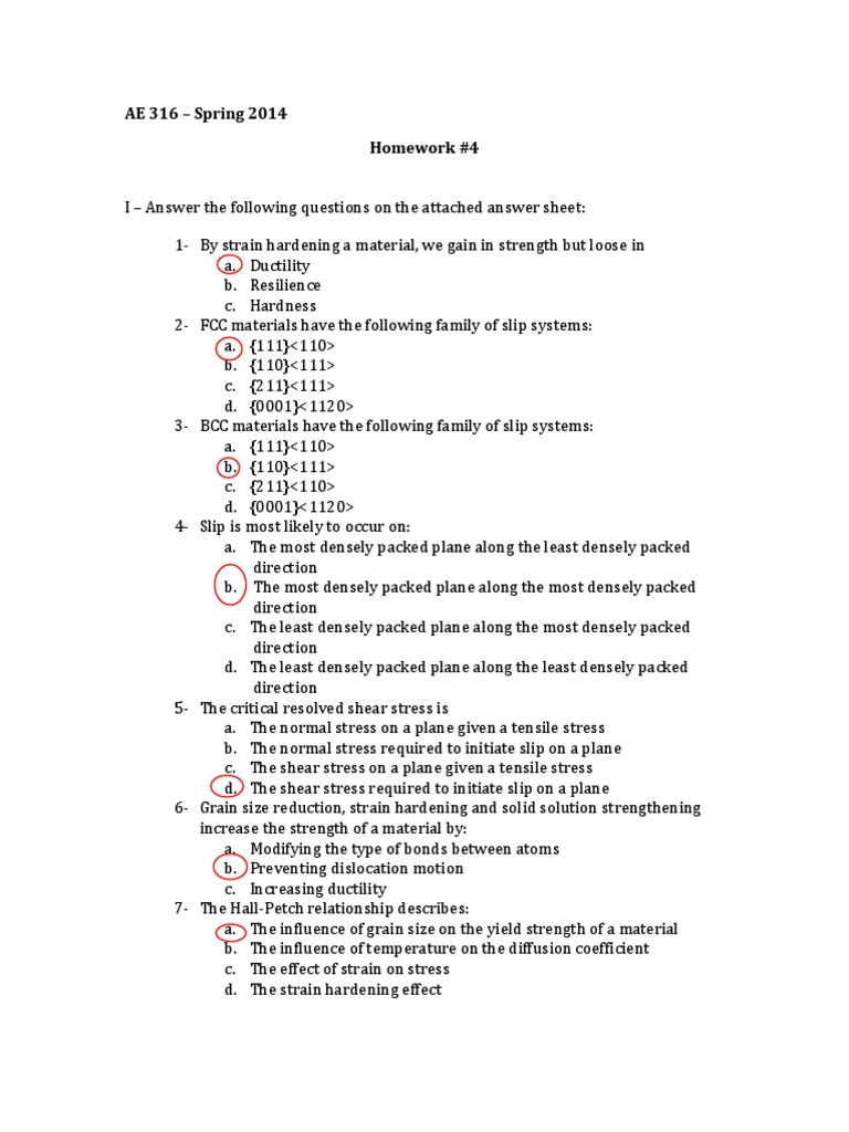 HW 4 | PDF | Strength Of Materials | Physics