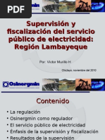 Supervision Fiscalizacion Servicio Publico Electricidad RegionLambayeque