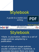Stylebook: A Guide To A Better Journalistic Writing