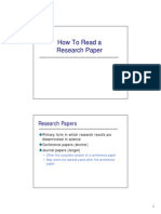 How to Read a Research Paper