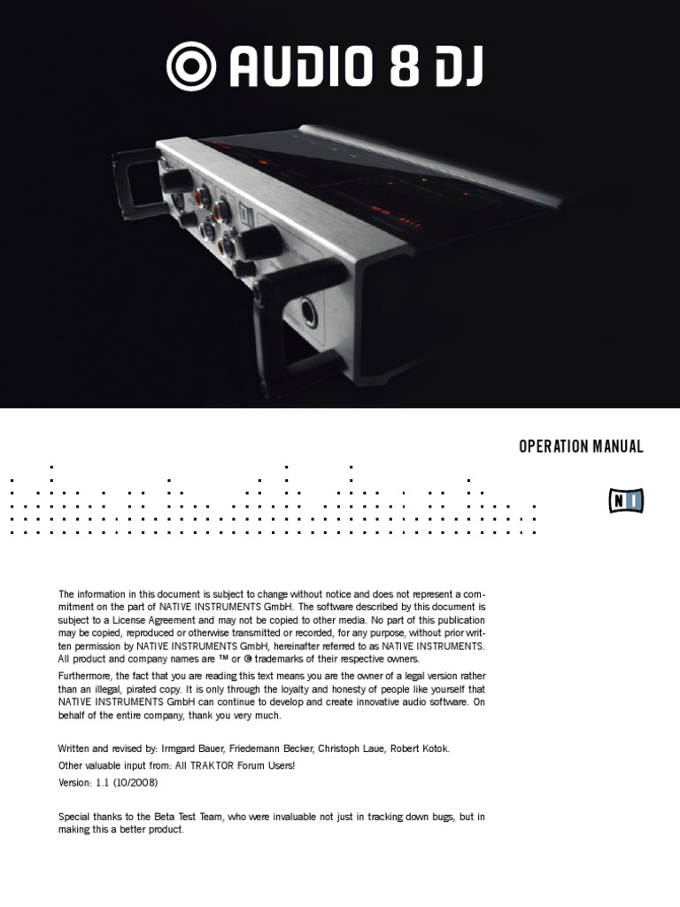 Audio 8 DJ Manual English PDF Disc Jockey Usb