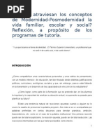 Ensayo para Un Seminario de Modernidad-Posmodernidad y Educación