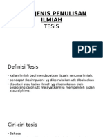 Jenis-Jenis Penulisan Ilmiah