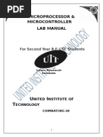 Microprocessor LAB MANUAL Reg-2013