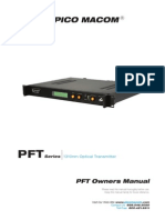 Pico Macom: PFT Owners Manual