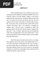 Border Security Using Wireless Integrated Network Sensors