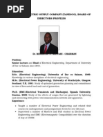 TANZANIA ELECTRIC SUPPLY COMPANY (TANESCO), BOARD OF DIRECTORS PROFILES