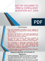 RIGHT TO EDUCATION ACT SUMMARY