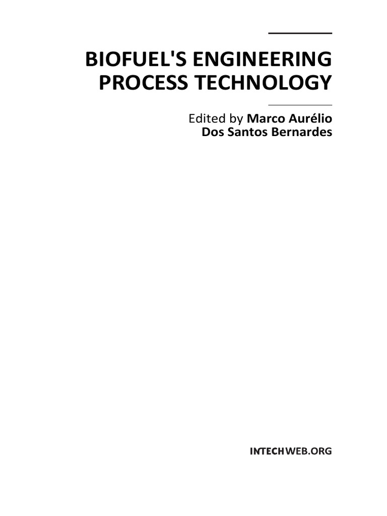 Biofuel S Engineering Process Technology Combustion