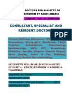 Doctors for Ministry of Health - Ksa (February 2015) Lhr-Isb