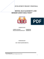 "Online Hotel Management and Reservation Solution": Final Year Development Project Proposal