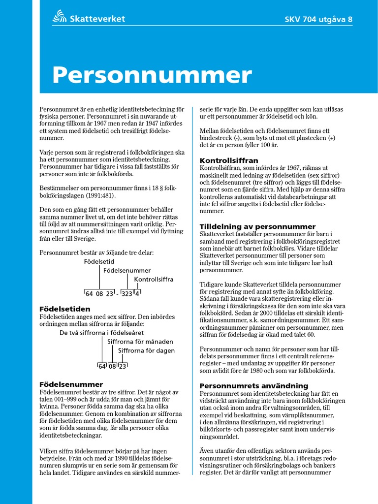 Fra D Nummer Til Personnummer – Udi Fødselsnummer – XCTF