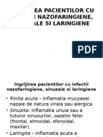 Infectii Nazofaringiene, Sinuzale Si Larinngiene