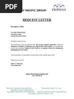 SM Request Locker Letter